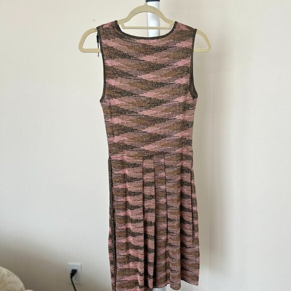 Missoni Pink and Gold Sleeveless Knit Dress Size IT 42/USA 6 - Picture 3 of 9